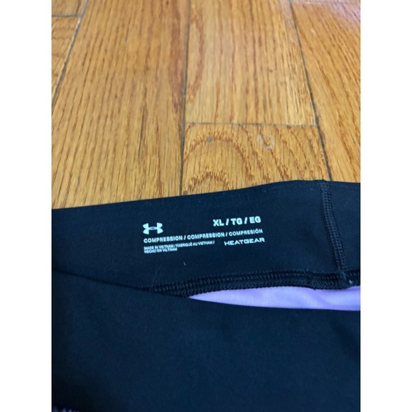 Women's Under Armour XL HeatGear Compression Crop Leggings Purple Athletic - Picture 4 of 8